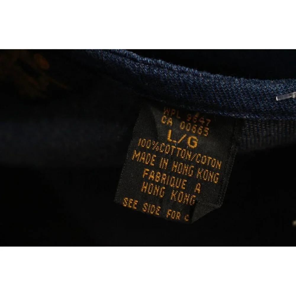 Vintage Y2K Denim Dress Size Large Eddie Bauer Button Pockets 90s Modest Prairie